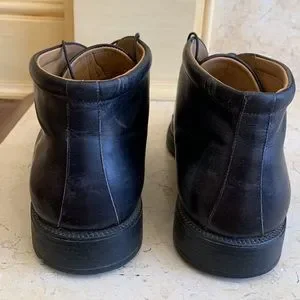 Ferragamo black shoe boots. Lace front. Size 11 1/2. Black leather Salvatore Ferragamo | Shoes | Ferragamo Black Shoe Boots  main image 4